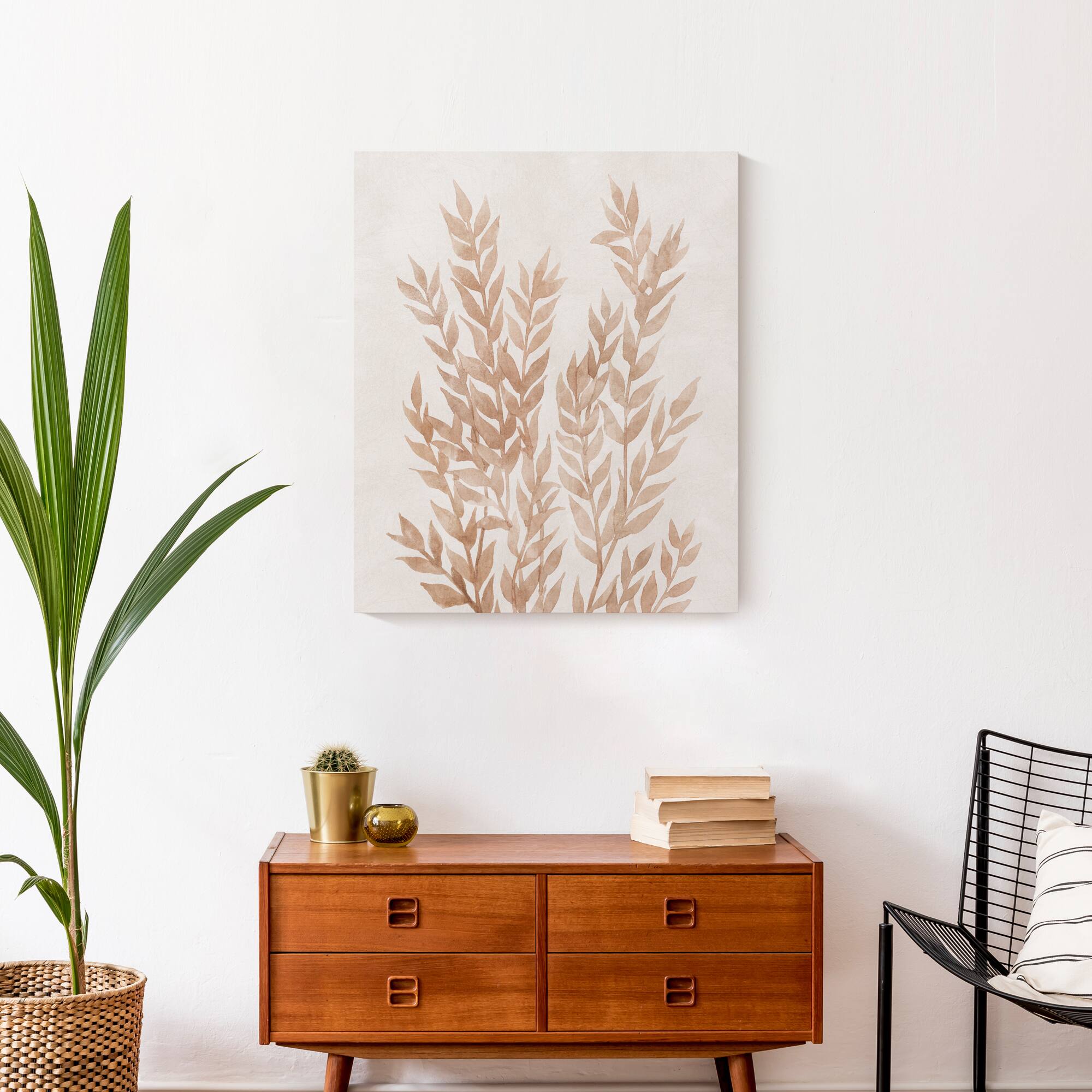 Brown Dried Florals 20" x 24" Canvas Wall Art